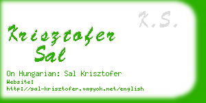 krisztofer sal business card